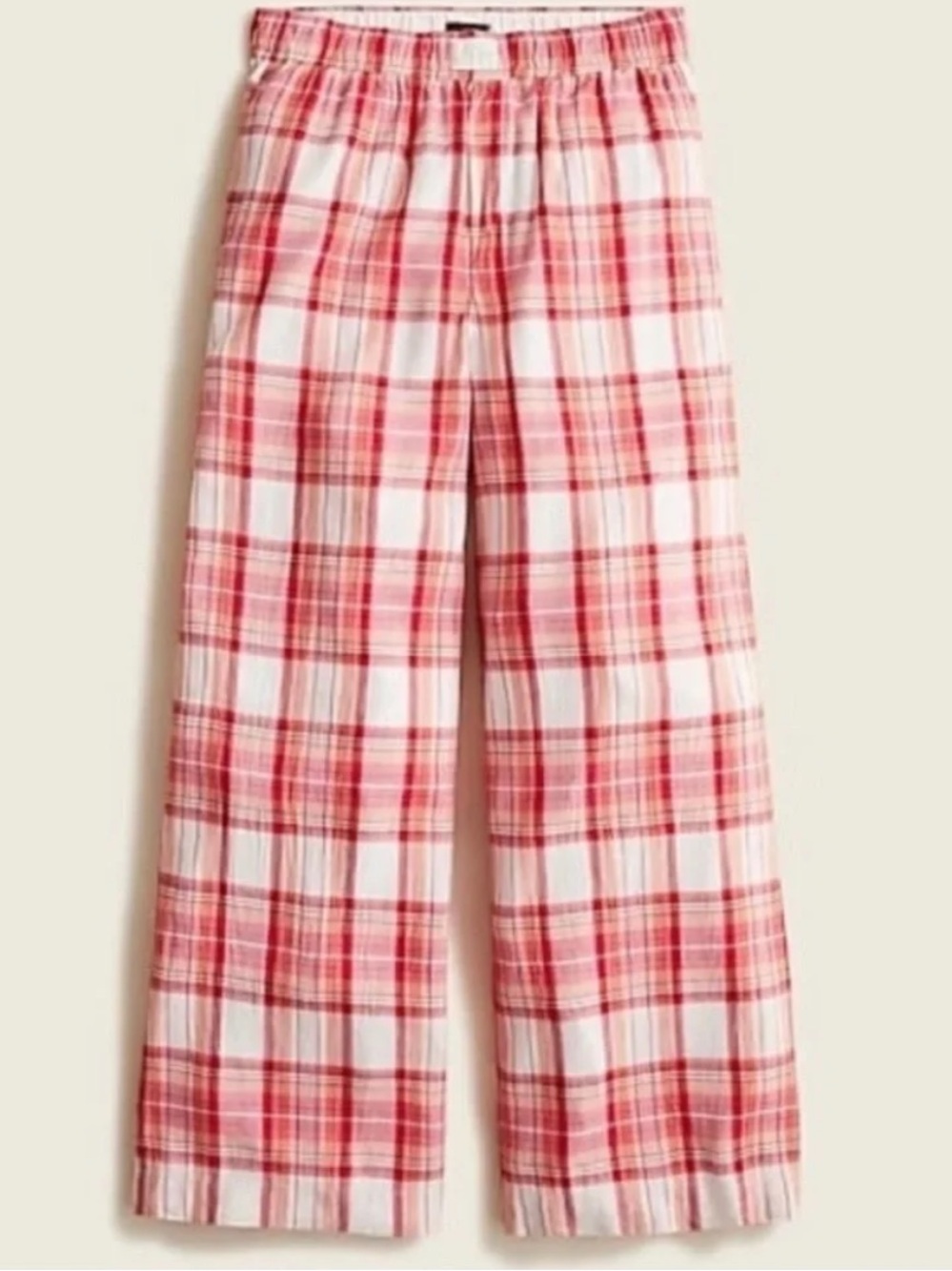 J.Crew Snowy Plaid PJ Flannel pants LG